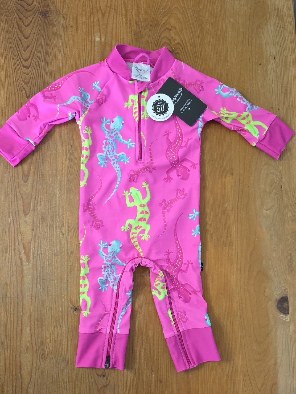 Honeysuckle Baby "Geckglow" Rashguard Swimsuit - SPF 50 NWT